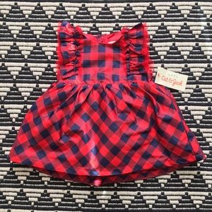 Red & Navy Plaid Dress